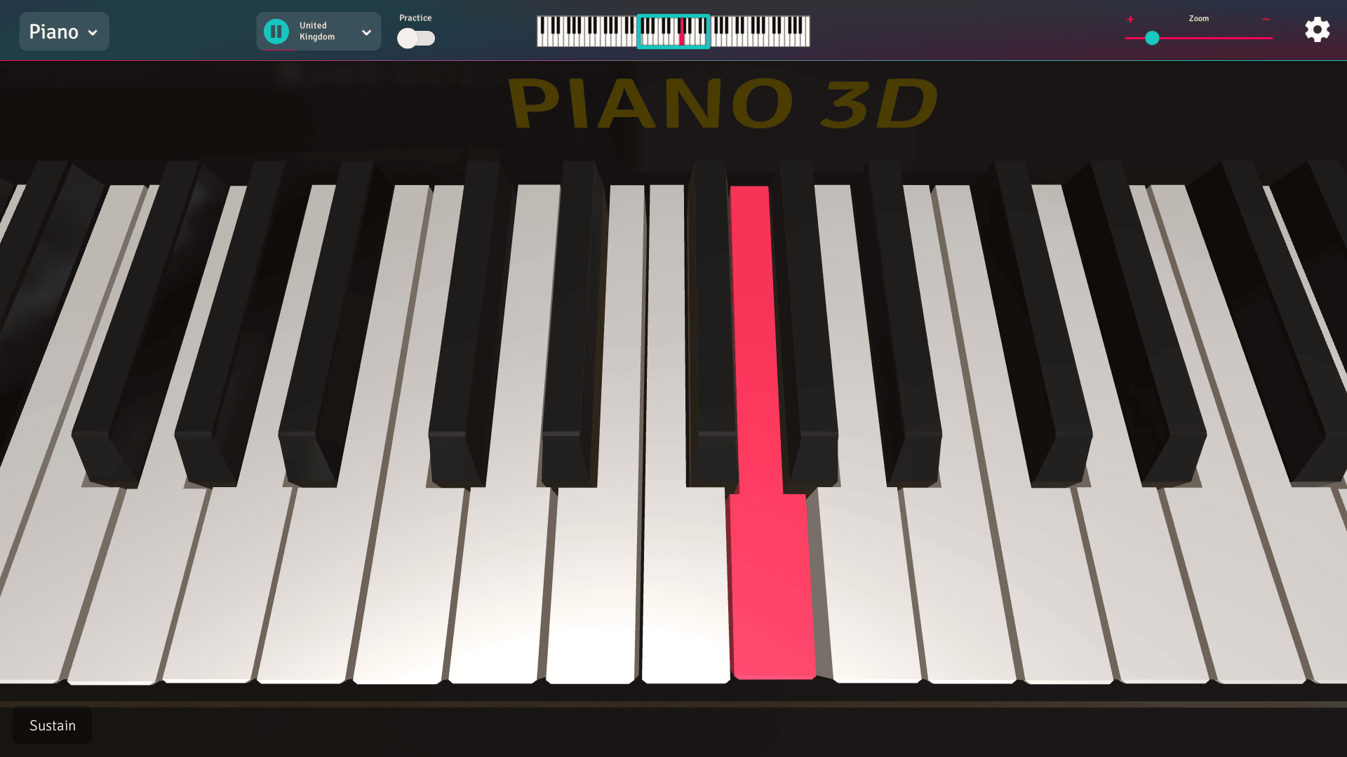 piano app main screen