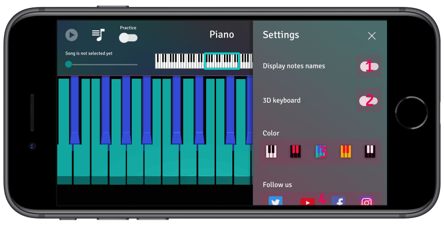 piano 3d settings screen help