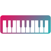Piano 3D piano instrument icon